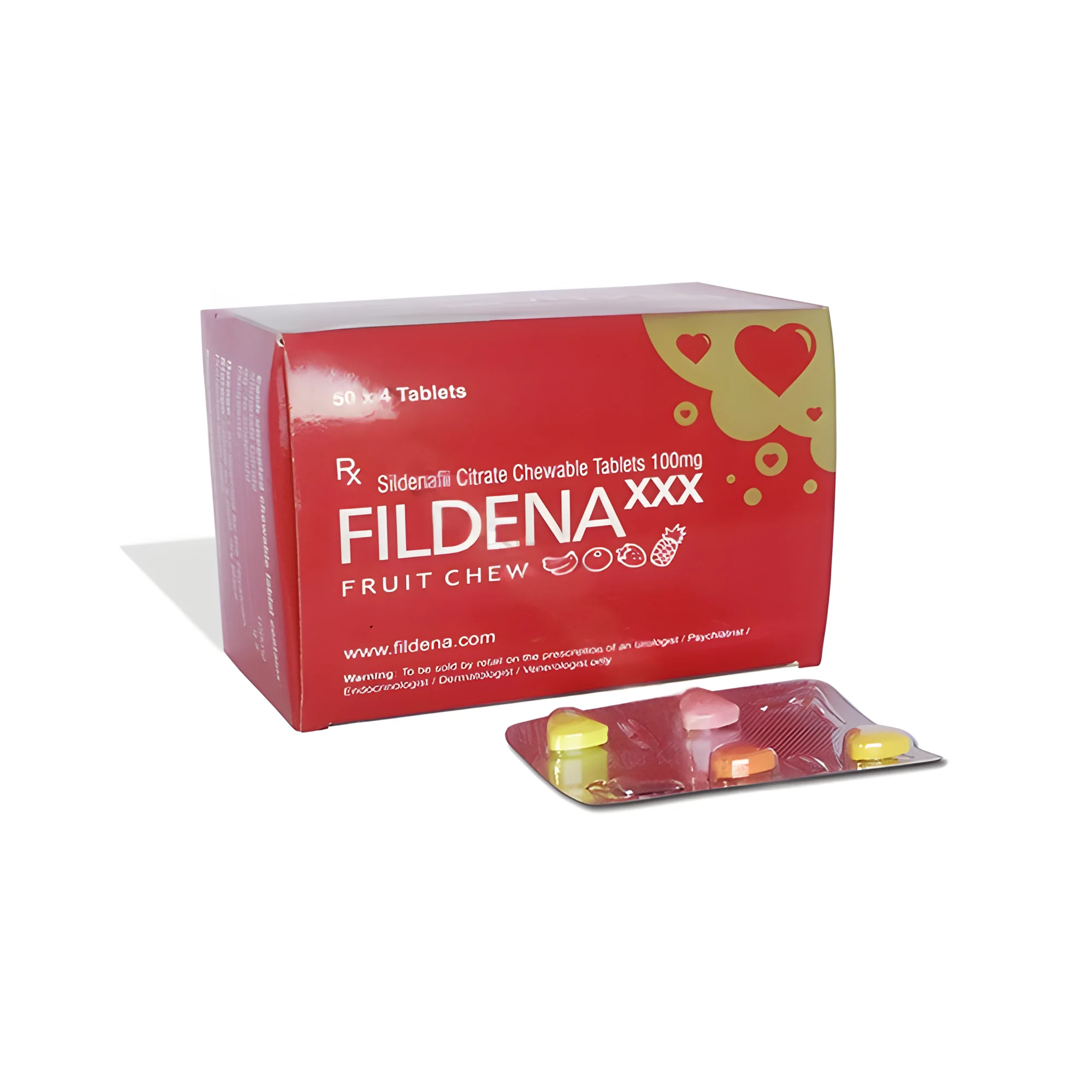 Fildena XXX 100 mg (Sildenafil Citrate) – Chewable