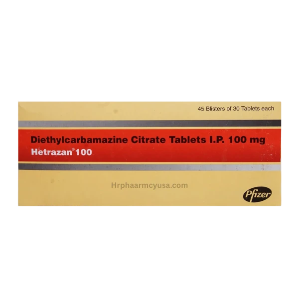 Hetrazan 100mg (Diethylcarbamazine)