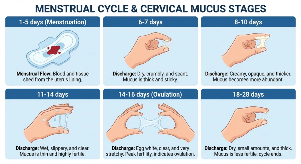 Menstrual Cycle and Cerical Mucus Stages