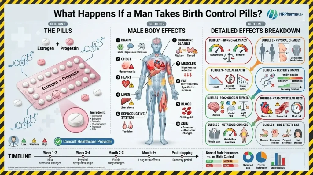 What Happens If a Man Takes Birth Control Pills? 9 What Happens If a Man Takes a Birth Control Pill Once?