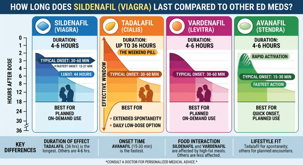 How Long Sildenafil (Viagra) Typically Lasts